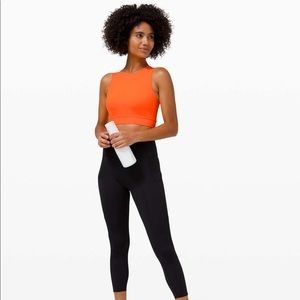 lululemon athletica Orange Cropped Athletic Tank Top
